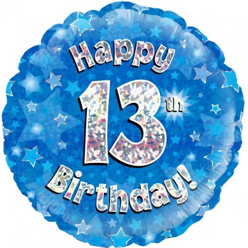 (image for) 13th Birthday Blue + Silver Foil