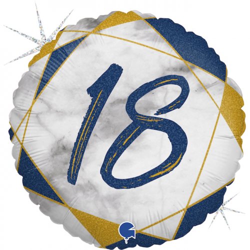 (image for) 18th Marble Blue Foil