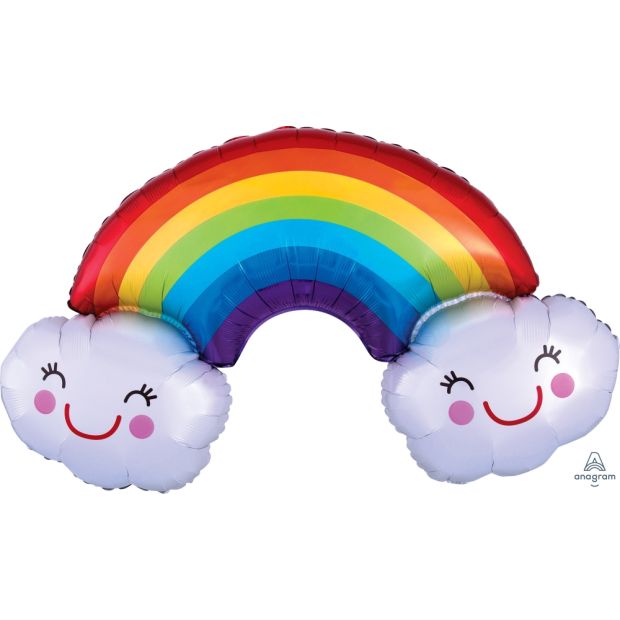 (image for) Rainbow with Clouds Supershape Foil - Click Image to Close