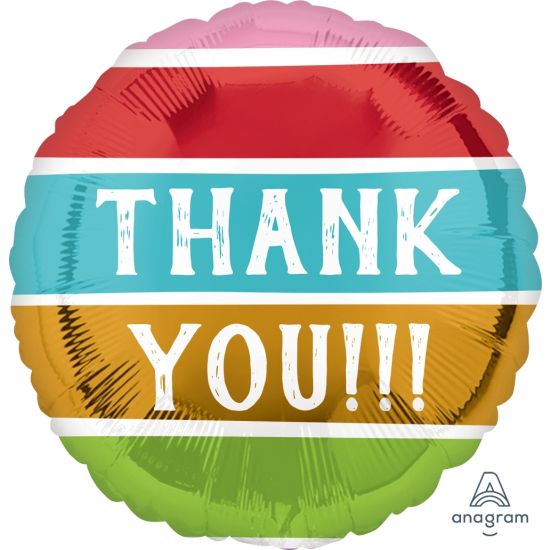 (image for) Thank You Striped Colours Foil - Click Image to Close