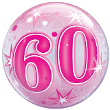 (image for) 60th Starburst Sparkle Pink Bubble - Click Image to Close