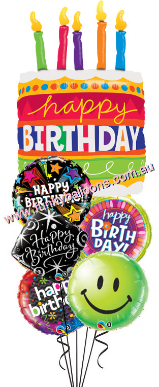 (image for) Birthday Cake Mega Balloon Bouquet