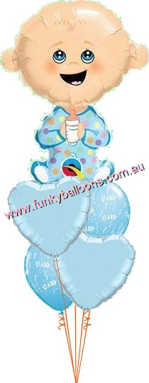 (image for) Cute Baby Boy Balloon Bouquet - Click Image to Close