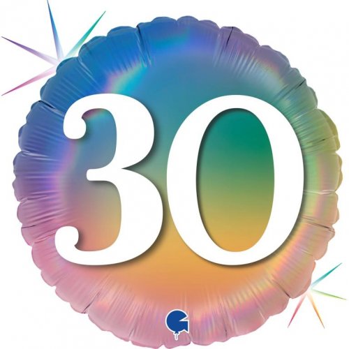 (image for) Pastel Rainbow 30th Birthday Foil