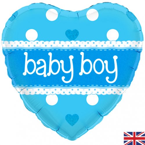 (image for) Baby Boy Blue Heart Foil - Click Image to Close