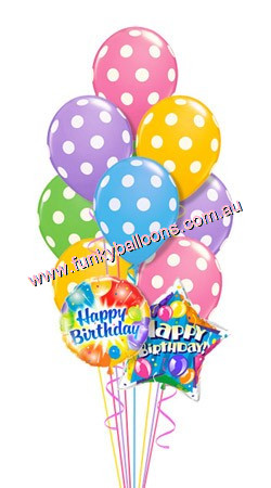 (image for) Big Birthday Polka Dots Bouquet - Click Image to Close