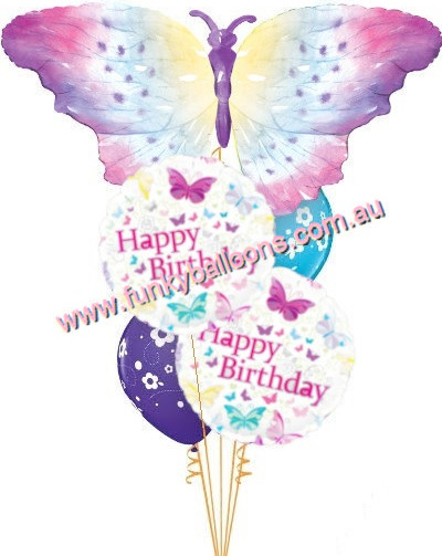 (image for) Birthday Butterfly Watercolour Bouquet