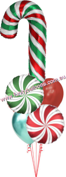 (image for) Candy Cane Swirls Floor Bouquet