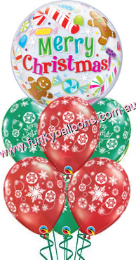 (image for) Christmas Treats Bubble Table Bouquet - Click Image to Close