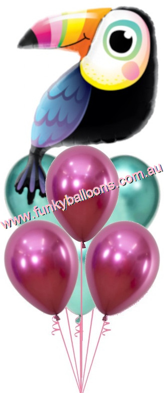 (image for) Colourful Toucan Balloon Bouquet - Click Image to Close