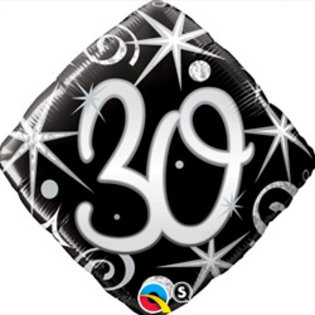 (image for) 30th Elegant Sparkles + Swirls Foil