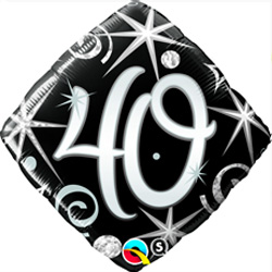 (image for) 40th Elegant Sparkles + Swirls Foil - Click Image to Close