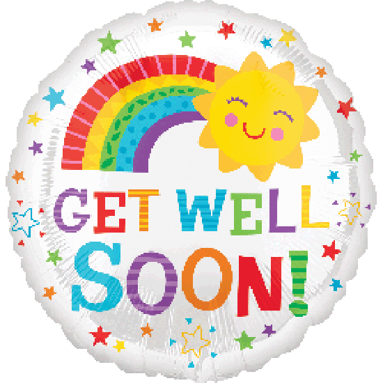 (image for) Get Well Soon Happy Sun Foil - Click Image to Close