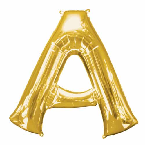 (image for) Gold Letter A Foil Balloon (41cm) - Click Image to Close