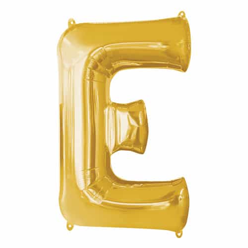 (image for) Gold Letter E Foil Balloon (41cm)