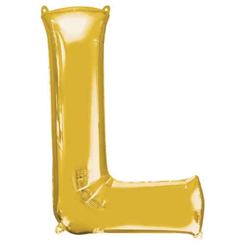 (image for) Gold Letter L Foil Balloon (41cm)