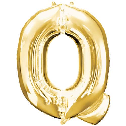 (image for) Gold Letter Q Foil Balloon (41cm)