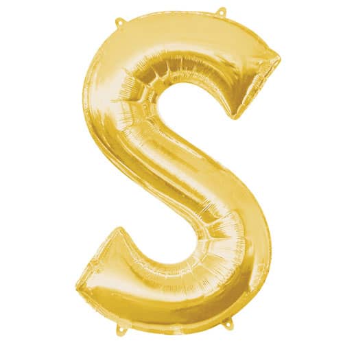 (image for) Gold Letter S Foil Balloon (41cm)
