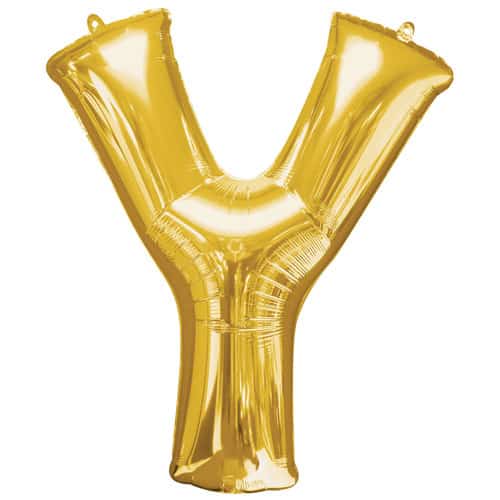 (image for) Gold Letter Y Foil Balloon (41cm) - Click Image to Close