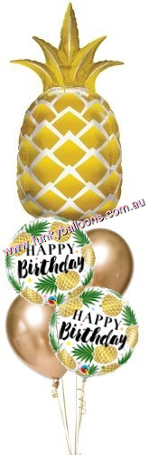 (image for) Golden Pineapple Birthday Bouquet - Click Image to Close