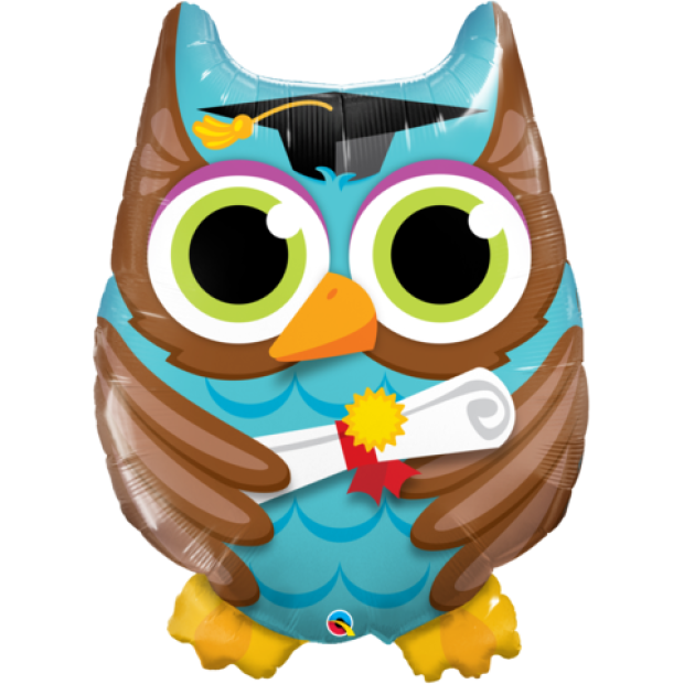 (image for) Graduate Owl Supershape Foil - Click Image to Close