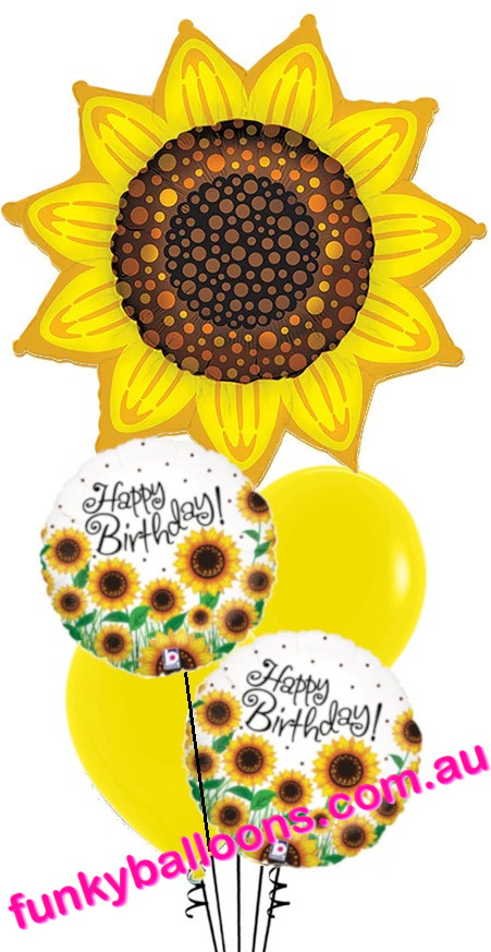 (image for) Happy Birthday Sunflowers Bouquet - Click Image to Close