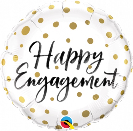 (image for) Happy Engagement Gold Dots Foil - Click Image to Close
