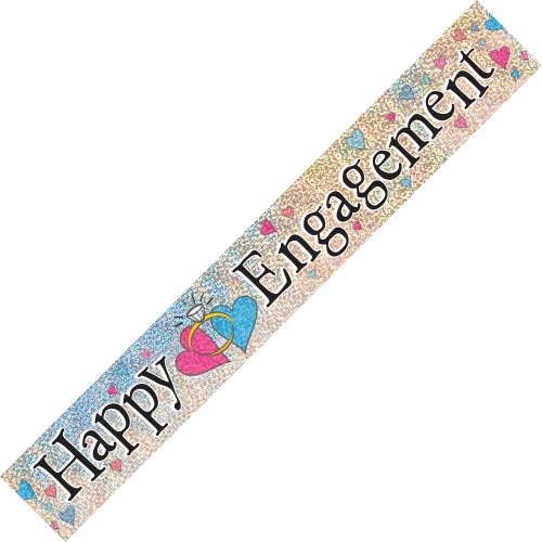 (image for) Happy Engagement Foil Banner (3.65m) - Click Image to Close