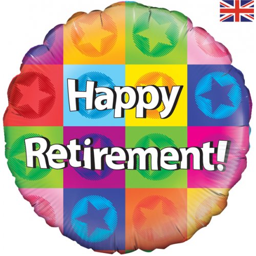 (image for) Happy Retirement Squares Foil - Click Image to Close