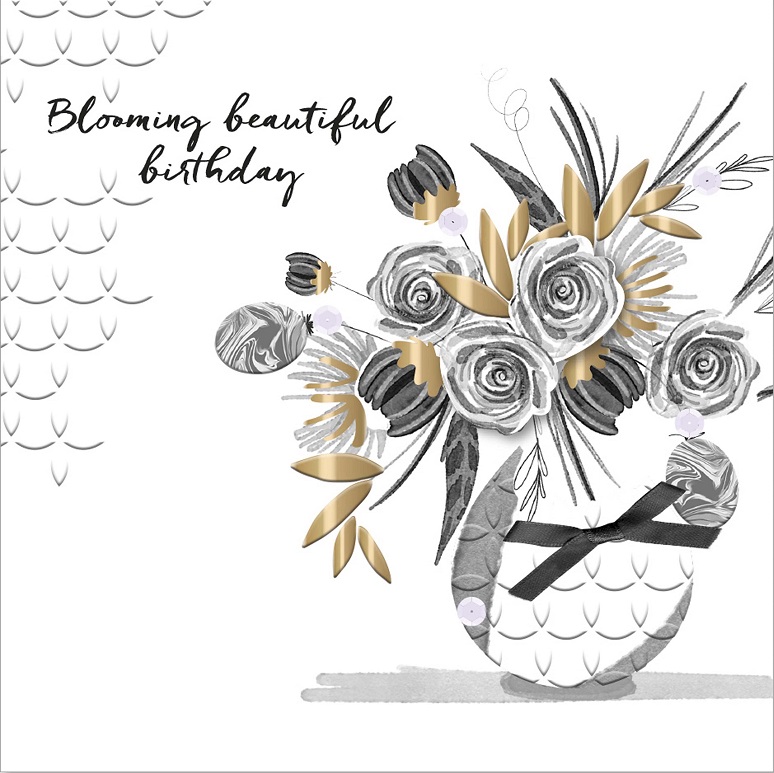 (image for) Blooming Beautiful Birthday Card (HAU0007) - Click Image to Close