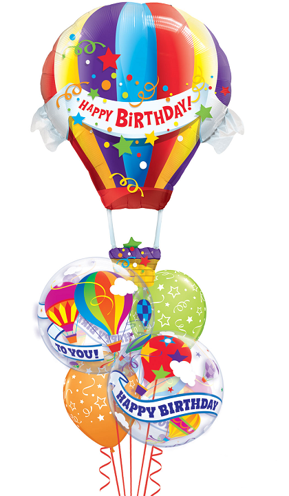 (image for) Hot Air Balloon Birthday Bouquet - Click Image to Close