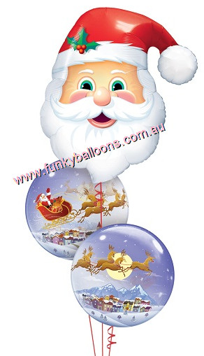(image for) Jolly St Nick Visits Table Bouquet - Click Image to Close