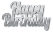 (image for) Jumbo Silver Happy Birthday Scatters (30 pack) - Click Image to Close