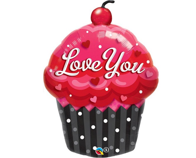 (image for) Love You Cupcake Supershape Foil - Click Image to Close