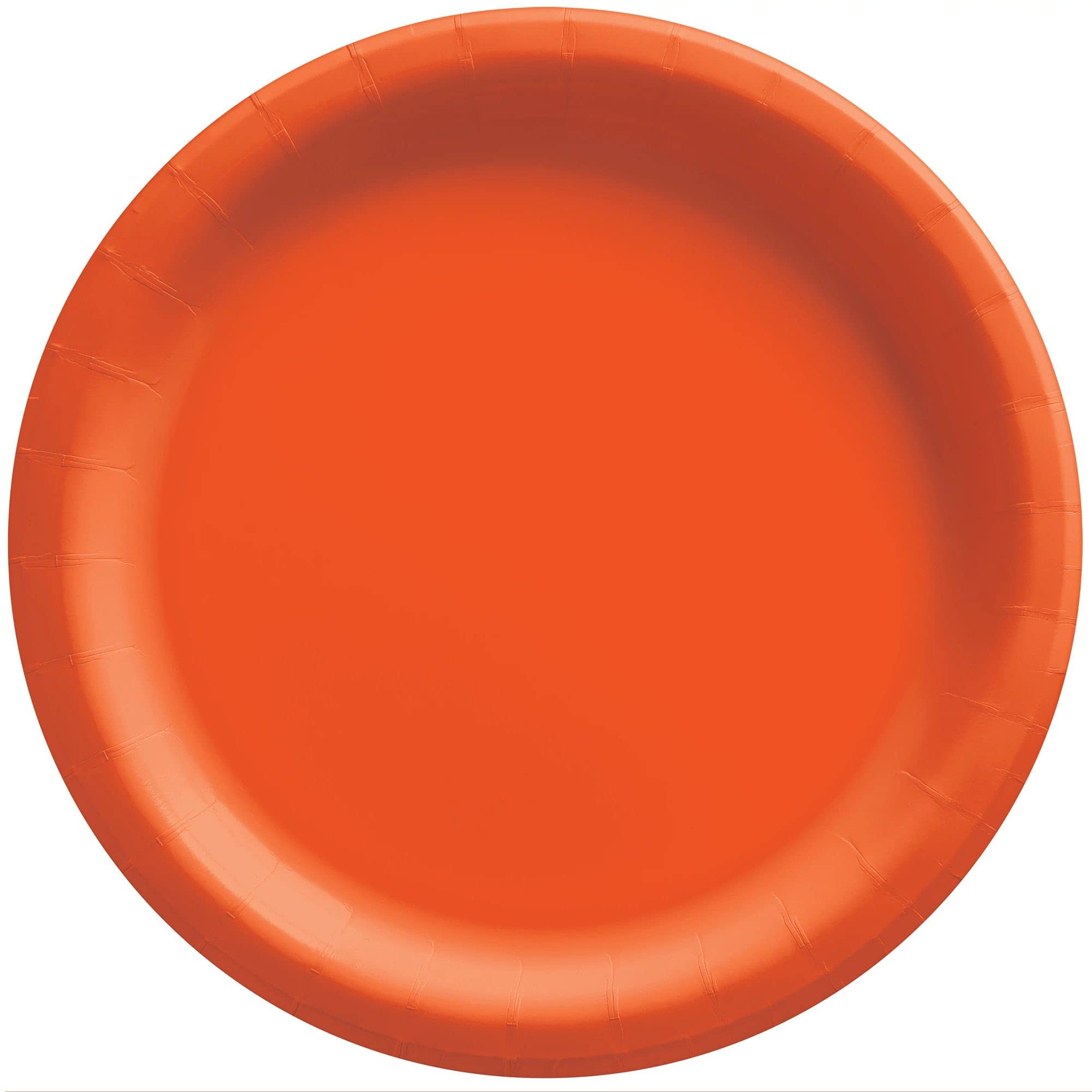 (image for) Orange Plastic Lunch Plates (25) - Click Image to Close