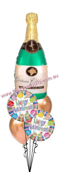 (image for) Retirement Congratulations Champagne Bouquet - Click Image to Close