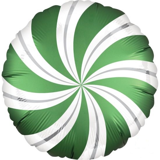 (image for) Satin Infused Candy Swirl - Emerald Green - Click Image to Close