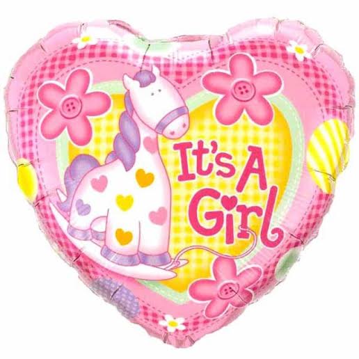 (image for) It's A Girl Soft Pony Foil - Click Image to Close