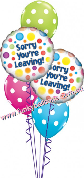 (image for) Sorry You're Leaving Colourful Dots Bouquet - Click Image to Close