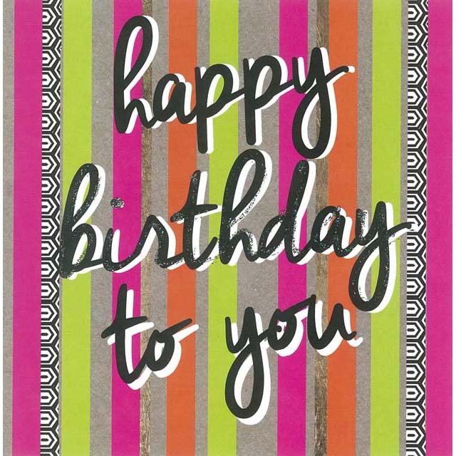 (image for) Happy Birthday Card (SWA205) - Click Image to Close