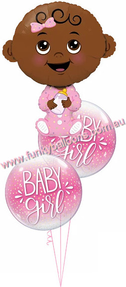 (image for) Sweet Little Blessing Girl Balloon Bouquet - Click Image to Close
