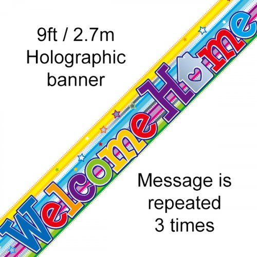 (image for) Welcome Home Swirl Foil Banner (3.65m) - Click Image to Close