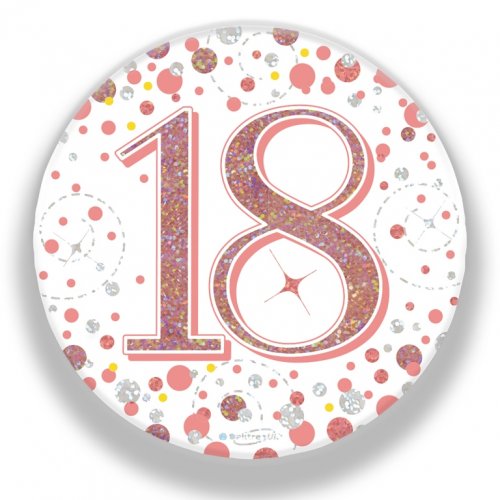 (image for) 18th Sparkling Fizz Rose Gold Badge