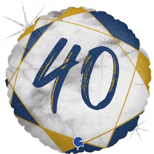 (image for) 40th Marble Blue Foil