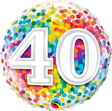 (image for) 40th Rainbow Confetti Foil