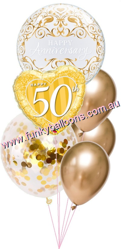50th Sparkling Anniversary Balloon Bouquet