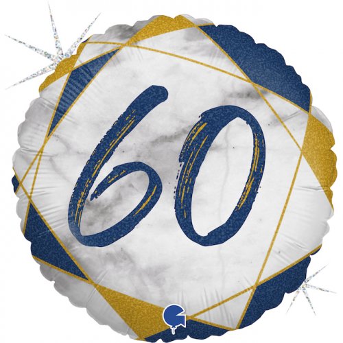 (image for) 60th Marble Blue Foil