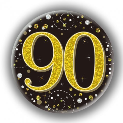 (image for) 90th Sparkling Fizz Black + Gold Badge