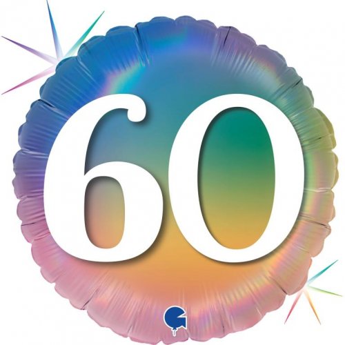 (image for) Pastel Rainbow 60th Birthday Foil