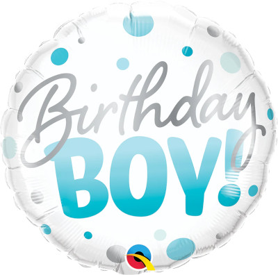 (image for) Birthday Boy Blue Dots Foil